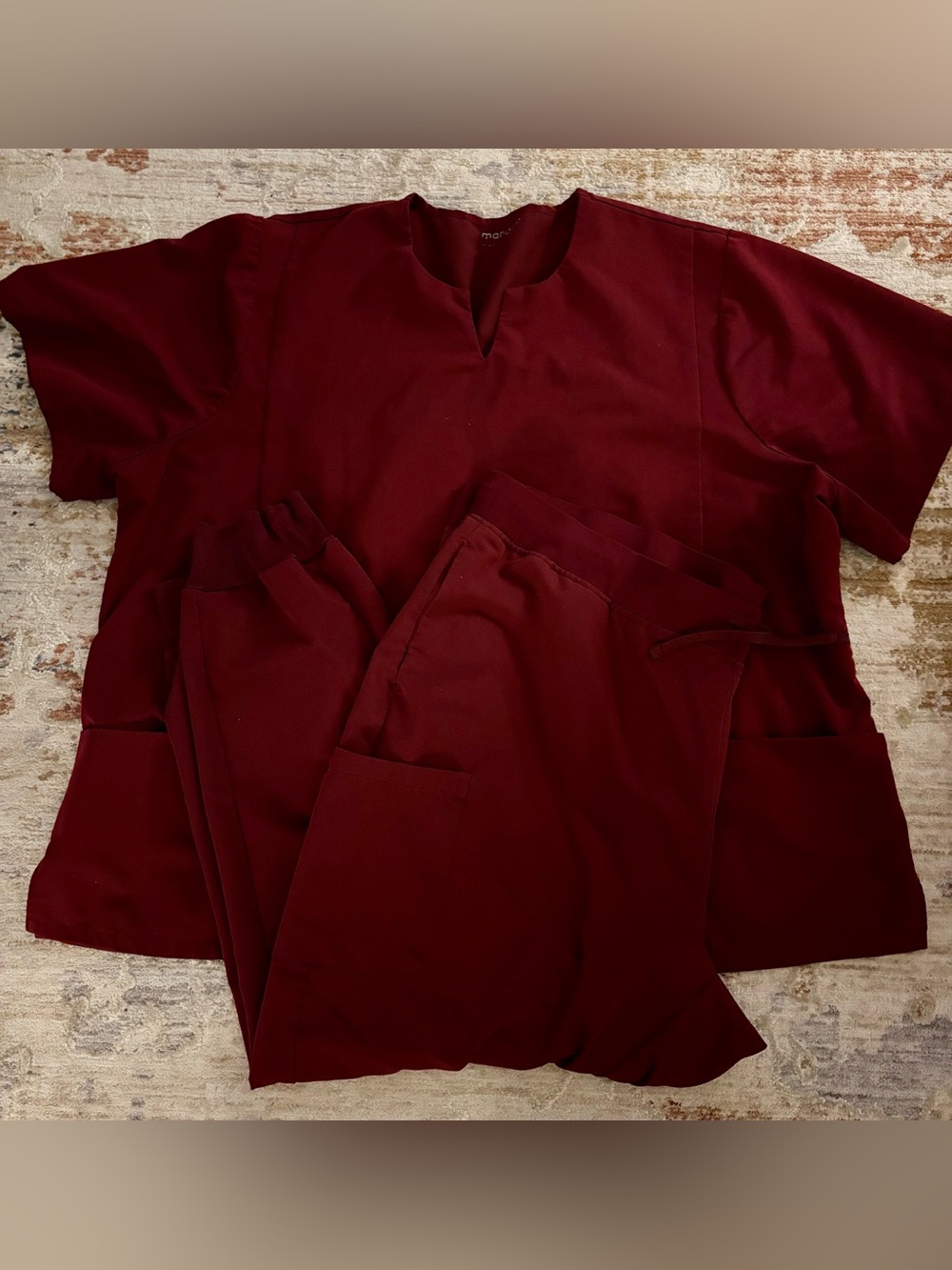 Mandala Burgundy Scrub Set